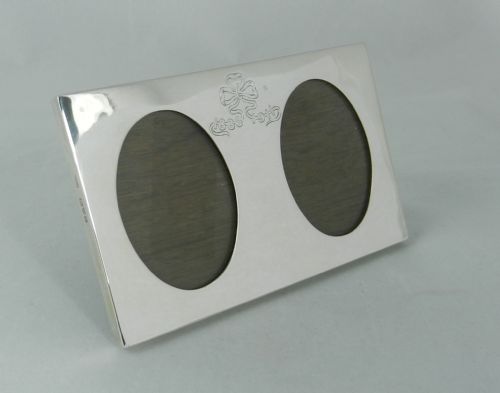 Antique Silver "Double" Photograph Frame.