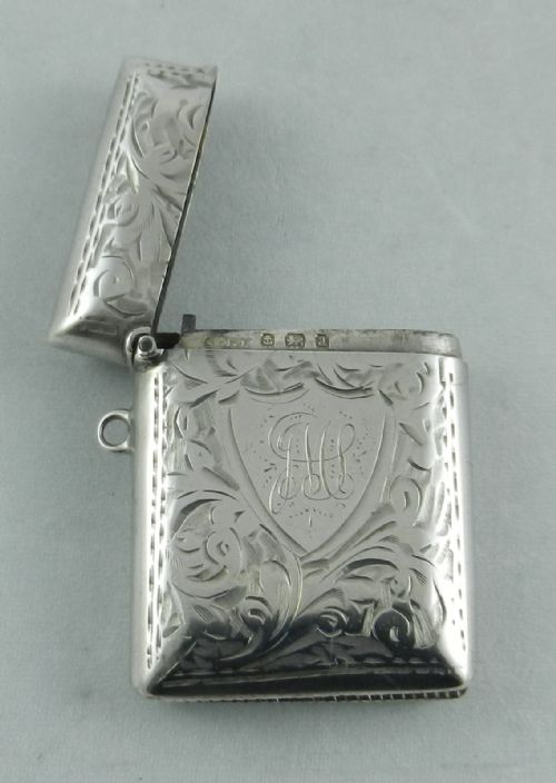 ANTIQUE SILVER VESTA CASE - ADDITIONAL PHOTO 2
