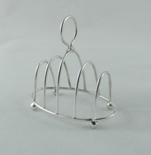 Dainty Antique Silver Toast Rack,