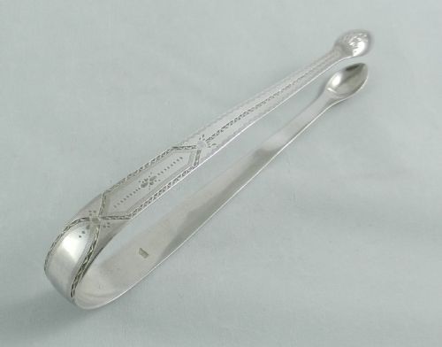 Antique Silver Sugar Tongs.
