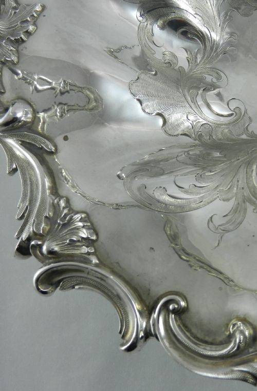 ANTIQUE SILVER CAKE BASKET - ADDITIONAL PHOTO 3