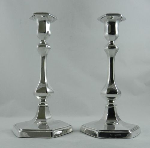 Antique Silver Candlesticks.