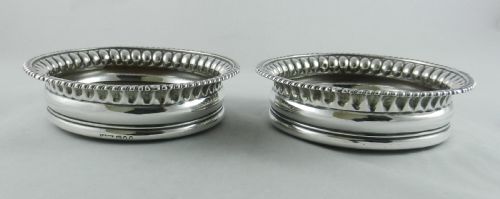 Antique Silver Coasters.