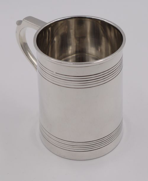 Antique Silver Pint Mug.