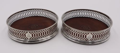 Antique Silver Coasters.