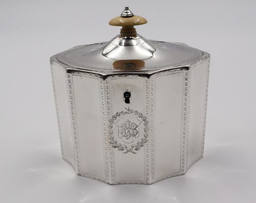 Antique Silver Tea Caddy.