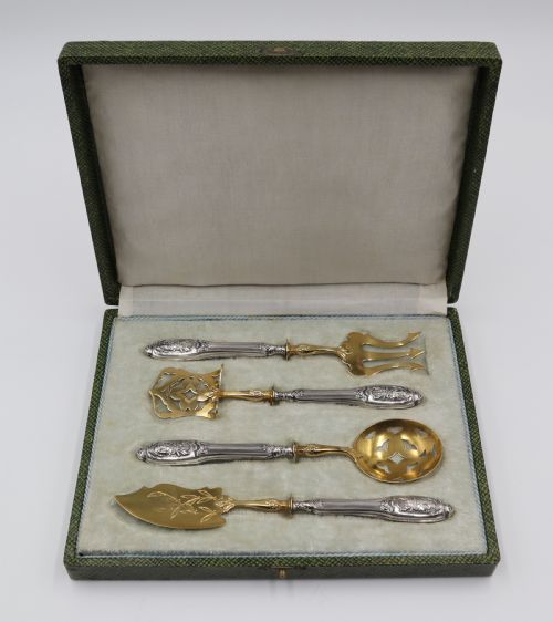 Antique Silver Hors D'ouvres Set.