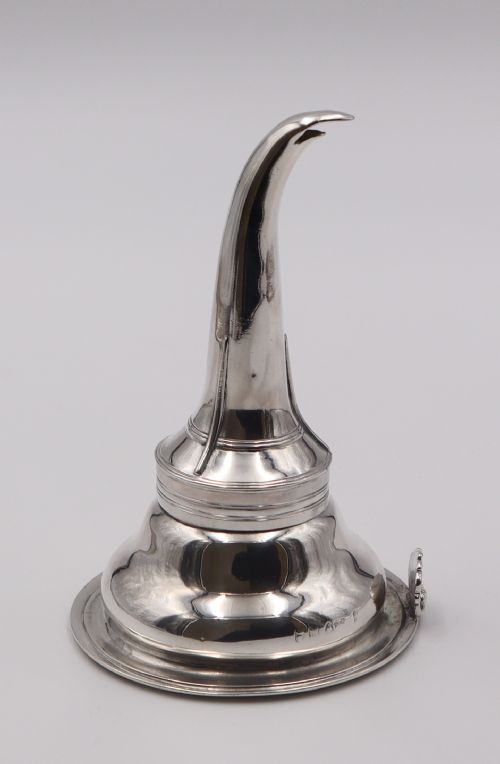 Antique Silver Wine Funnel.