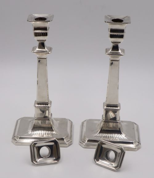 ANTIQUE SILVER CANDLESTICKS - ADDITIONAL PHOTO 2