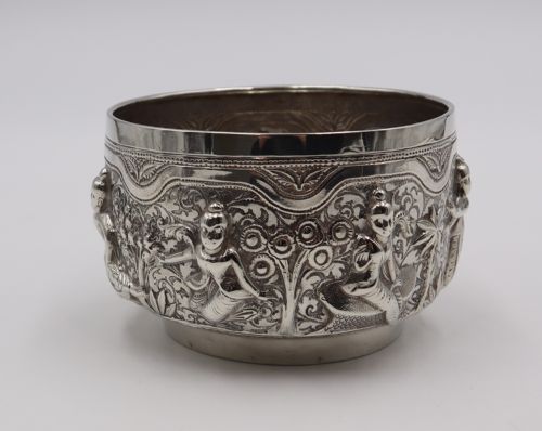 Antique Burmese Silver Bowl.