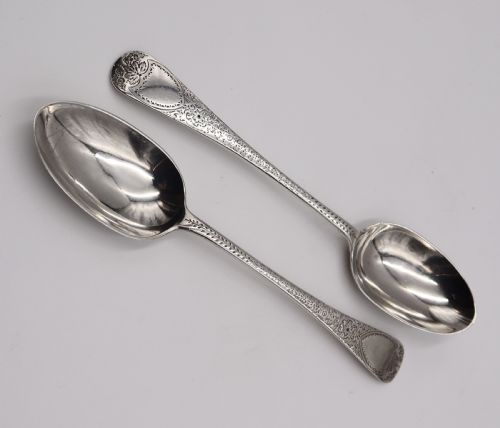 Antique Silver Serving Spoons.