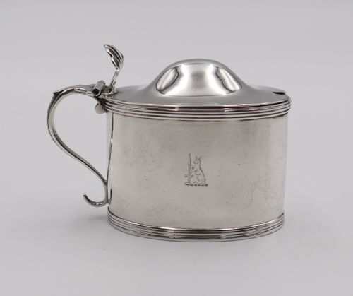 Antique Silver Mustard Pot.