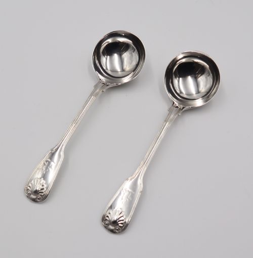Antique Silver Cream Ladles.