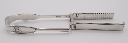 Antique Silver Asparagus Tongs.