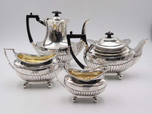 Antique Silver Tea & Coffee Service.