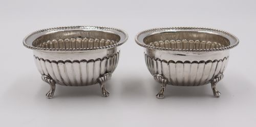 Pair Silver Sweet Dishes.