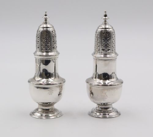 Antique Silver Pepper Pots.