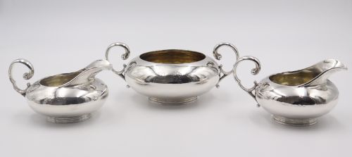 Antique Silver Sugar & Cream Suite.