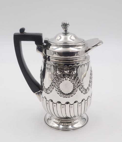 Antique Silver Coffee Jug.