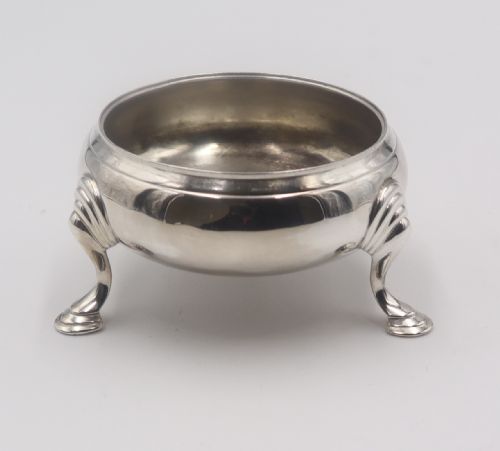 PAIR ANTIQUE SILVER SALTS - ADDITIONAL PHOTO 5
