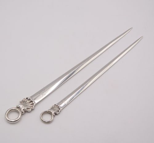 Antique Silver Skewer Set.