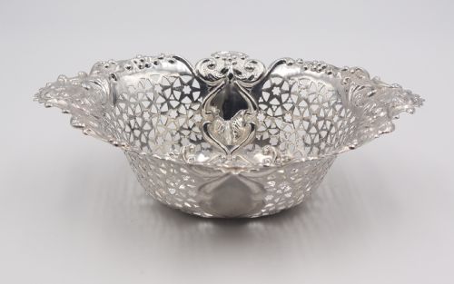 Antique Silver Fruit Dish.