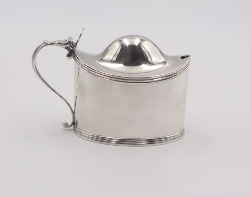 Antique Silver Mustard Pot.