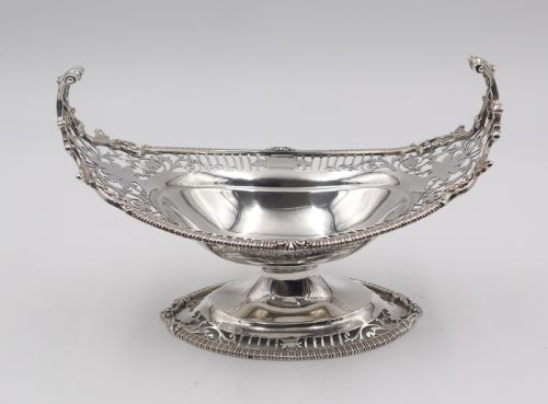 PAIR ANTIQUE SILVER SWEET STANDS - ADDITIONAL PHOTO 3