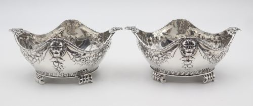 PAIR ANTIQUE SILVER DISHES - ADDITIONAL PHOTO 1