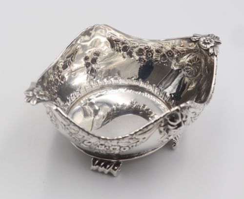 PAIR ANTIQUE SILVER DISHES - ADDITIONAL PHOTO 4