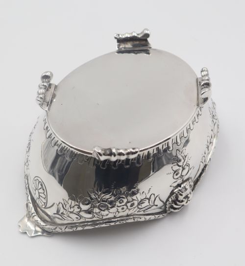 PAIR ANTIQUE SILVER DISHES - ADDITIONAL PHOTO 5