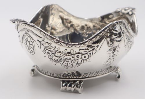 PAIR ANTIQUE SILVER DISHES - ADDITIONAL PHOTO 9