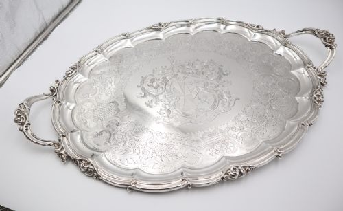 Antique Silver Tray.