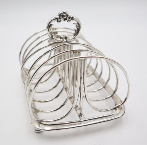 Antique Silver Toast Rack.