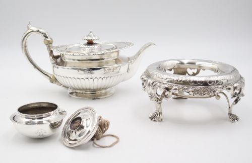 ANTIQUE SILVER BENJAMIN SMITH TEA SET - ADDITIONAL PHOTO 3