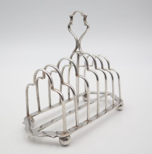 ANTIQUE SILVERPLATED TOAST RACK - ADDITIONAL PHOTO 3