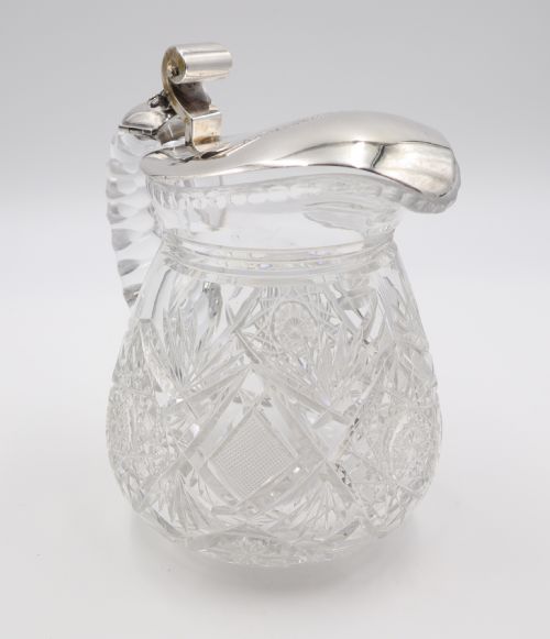 ANTIQUE SILVER MOUNTED CRYSTAL JUGS - ADDITIONAL PHOTO 3