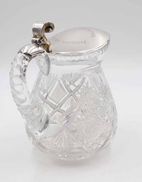 ANTIQUE SILVER MOUNTED CRYSTAL JUGS - ADDITIONAL PHOTO 4