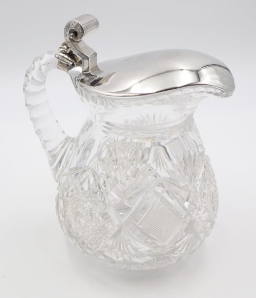 ANTIQUE SILVER MOUNTED CRYSTAL JUGS - ADDITIONAL PHOTO 6