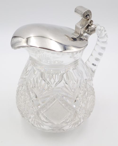 ANTIQUE SILVER MOUNTED CRYSTAL JUGS - ADDITIONAL PHOTO 7