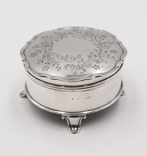 Antique Silver Trinket Box.