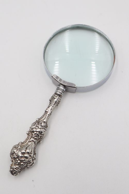 Antique Silver Magnifying Glass.