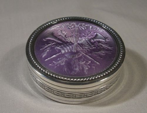 Silver & Enamel Box.