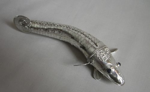Antique Silver Articulated Fish.