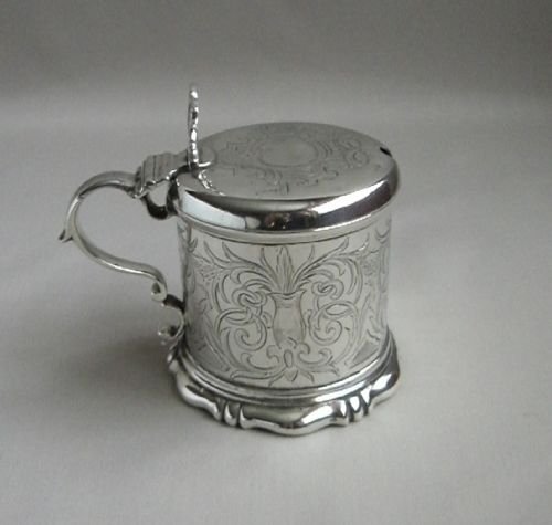 Victorian Silver Mustard Pot.
