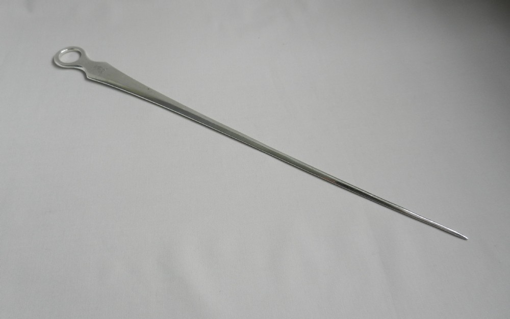 Antique Silver Meat Skewer.