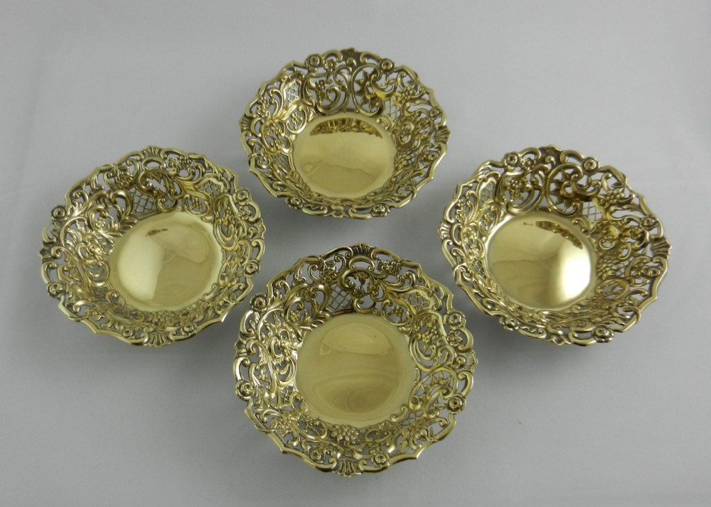 Antique Silver-Gilt Bon-Bon Dishes.