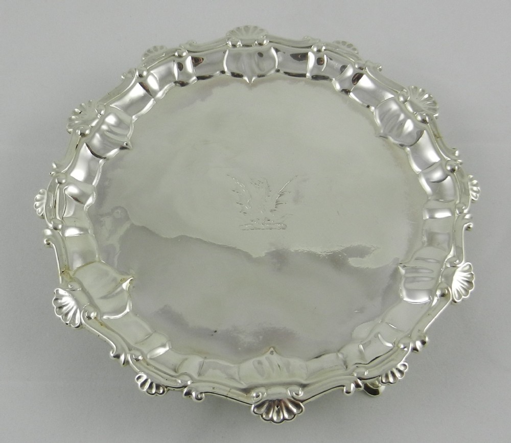 Antique Silver Card Tray.