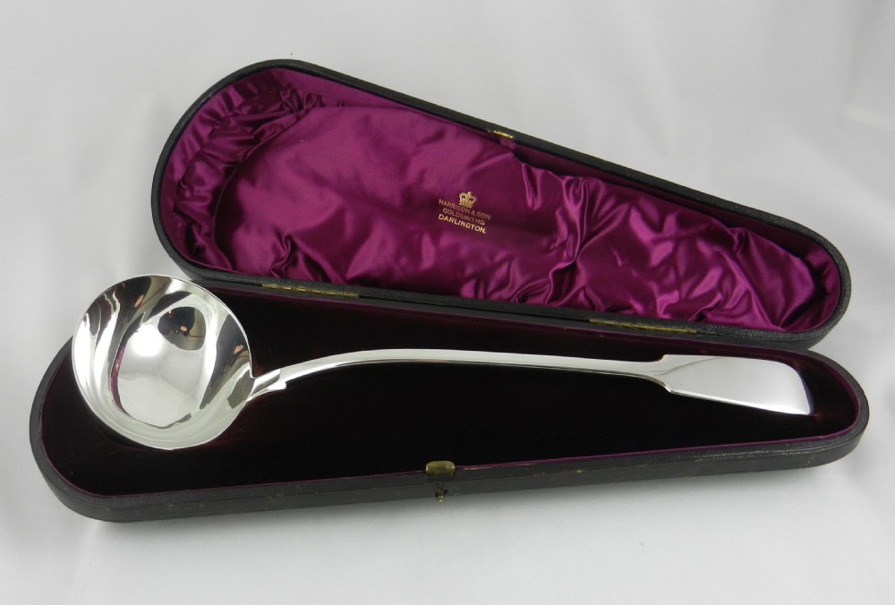 Antique Silver Soup Ladle.