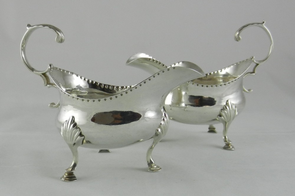 Antique Silver Sauce Boats.